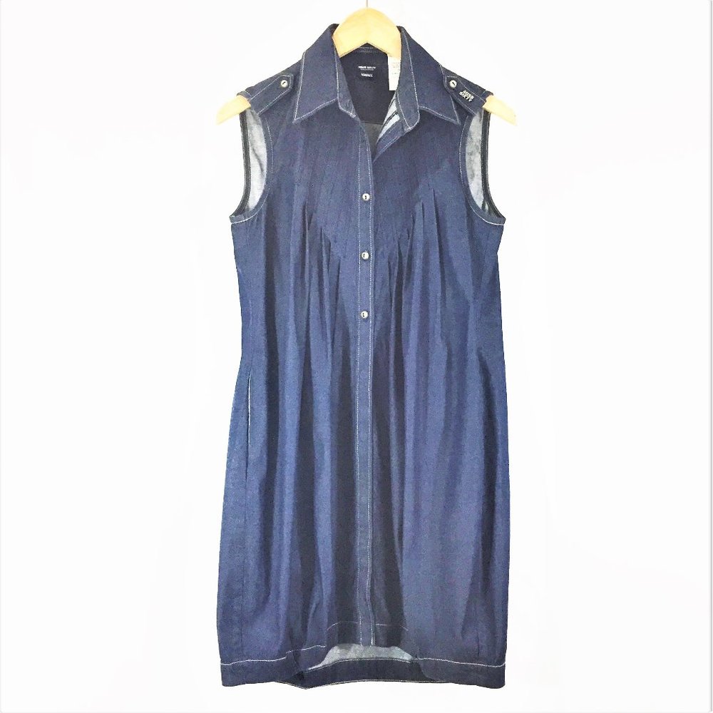 Miss Sixty Sleeveless Bubble Hem Denim Dress - Size XS